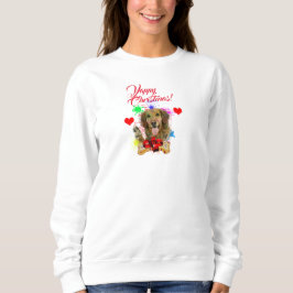 Niedliche Golden Retriever Yappy Weihnachten Sweatshirt