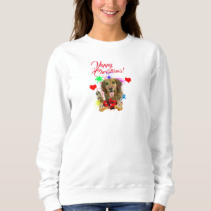 Niedliche Golden Retriever Yappy Weihnachten Sweatshirt