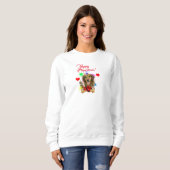 Niedliche Golden Retriever Yappy Weihnachten Sweatshirt (Vorne ganz)