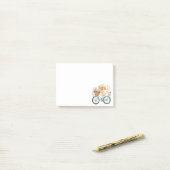 Niedliche Goldendoodle Dog Biking Spring Blumen Post-it Klebezettel (Auf Schreibtisch)
