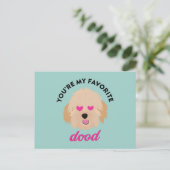 Niedliche Goldendoodle-Valentintagskarte Feiertagspostkarte (Stehend Vorderseite)