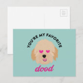 Niedliche Goldendoodle-Valentintagskarte Feiertagspostkarte (Vorne/Hinten)