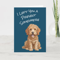 Niedliche Goldendoodle Welpe Happy Birthday Card