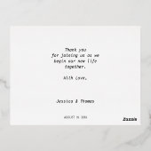 Niedliche Goldene Herzen, einfach Dankeschön Karte (Rückseite)