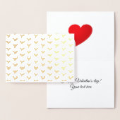 Niedliche goldene Herzmuster minimalistisch modern Folienkarte (Anzeige)