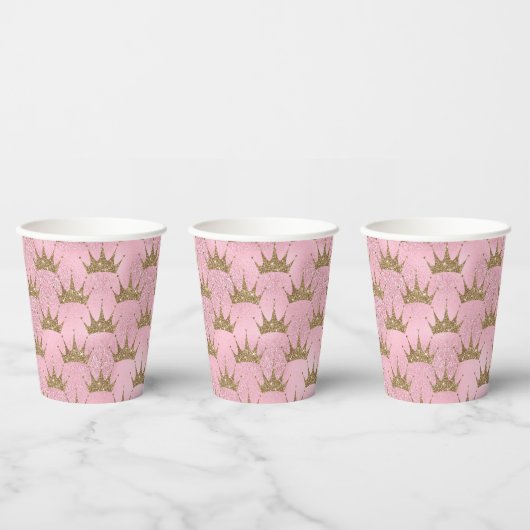 Niedliche Goldene Krone Pappbecher (Multi)