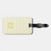 Niedliche Goldene Streifen Mit Monogramm Initialen Gepäckanhänger (Rückseite horizontal)