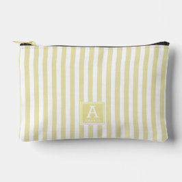 Niedliche Goldene Streifen Mit Monogramm Initialen Zubehörtasche