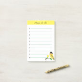 Niedliche Goldfinch-Birdy-Dinge zu tun Post-it Klebezettel (Auf Schreibtisch)