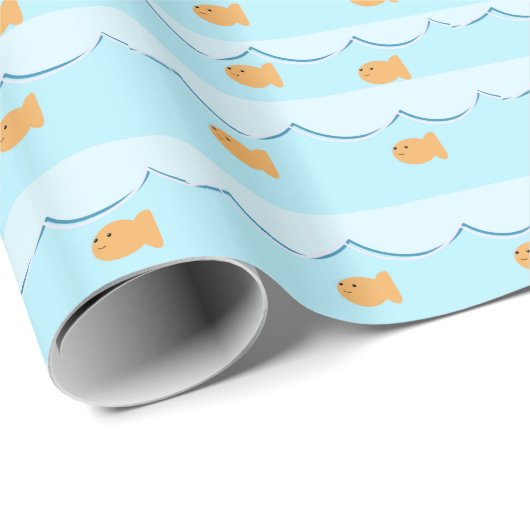 Niedliche Goldfish-Geschenk-Verpackung Geschenkpapier (Rolleneckpunkt)