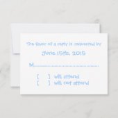 Niedliche Goldfish & Hearts Beach Wedding RSVP Car Karte (Rückseite)