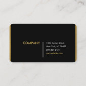 Niedliche Goldfolie u. schwarze Visitenkarte (Rückseite)