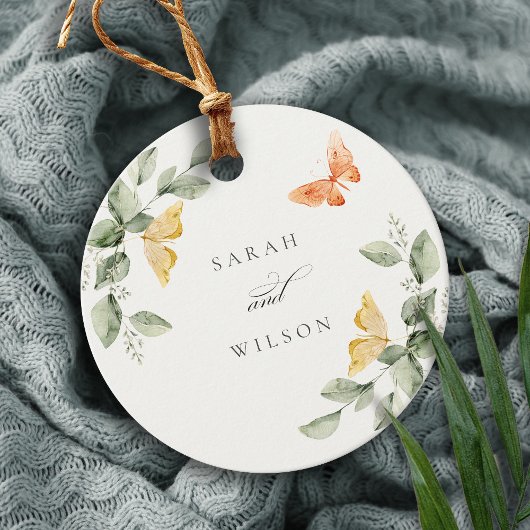 Niedliche Goldgärtnerblätter Hochzeiten Geschenkanhänger