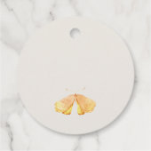 Niedliche Goldgärtnerblätter Hochzeiten Geschenkanhänger (Rückseite)