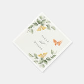 Niedliche Goldgärtnerblätter Hochzeiten Serviette (Ecke)