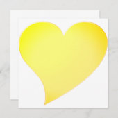 Niedliche, goldgelbe Happy Big Herz Moderne Karte (Vorne/Hinten)