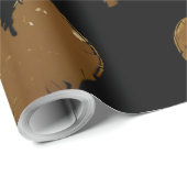 Niedliche Goldherzen Geschenkpapier (Rolleneckpunkt)