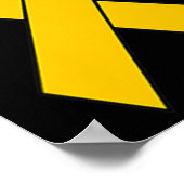 Niedliche Goldmedaille Kinderkrebsbewusstsein Frau Poster (Ecke)