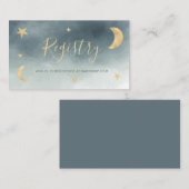 Niedliche Goldmedaille Sterne Blauer Registerbabyd Begleitkarte (Vorne/Hinten)