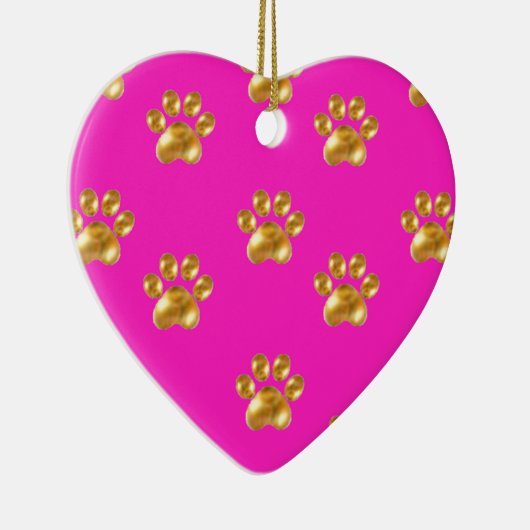 Niedliche Goldpfoten Keramik Ornament (Rechts)