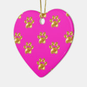 Niedliche Goldpfoten Keramik Ornament (Links)