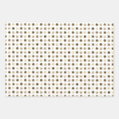 Niedliche Goldpolka Dots Moderne & elegante Weihna Geschenkpapier Set (Vorderseite 2)