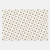 Niedliche Goldpolka Dots Moderne & elegante Weihna Geschenkpapier Set (Vorderseite)