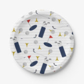 Niedliche Golf Paper-Teller Pappteller (Vorderseite)