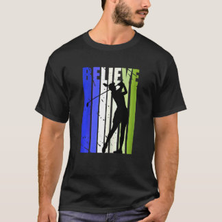 Niedliche Golf Silhouette Golfspielen Golfer Birth T-Shirt