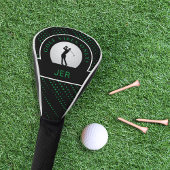 Niedliche Golf Vibes Quote Custom Monogram Black G Headcover