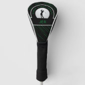 Niedliche Golf Vibes Quote Custom Monogram Black G Headcover (Vorderseite)