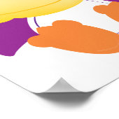 Niedliche Goofkins lila Piratenducky Poster (Ecke)