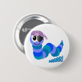 Niedliche Goofkins-Pirate-Raupe Button (Vorne & Hinten)