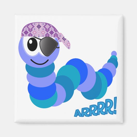 Niedliche Goofkins-Pirate-Raupe Magnet (Vorne)