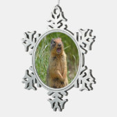 Niedliche Gopher Schneeflocken Zinn-Ornament (Rechts)