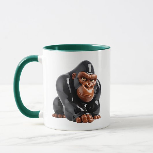 Niedliche Gorilla-Illustration Tasse (Links)