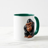 Niedliche Gorilla-Illustration Tasse (VorderseiteRechts)