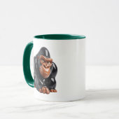 Niedliche Gorilla-Illustration Tasse (Vorderseite Links)