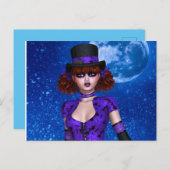 NIEDLICHE GOTH EMO GIRL POSTCARDS POSTKARTE (Vorne/Hinten)