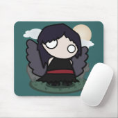 Niedliche Goth Engels-Mausunterlage Mousepad (Mit Mouse)