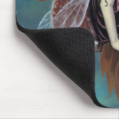 Niedliche Gotische Fairy und Eule Fantasy Art Mousepad (Ecke)
