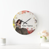 Niedliche gotische Fee Große Wanduhr (Zuhause)