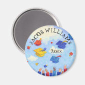 Niedliche Graduierungsobergrenze für den Toss Name Magnet (Vorderseite/Rückseite)