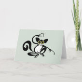 Niedliche Grafik AYE-AYE - Wildtiere - Grün Karte (Vorderseite)