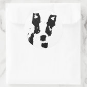 Niedliche Grafik Boston Terrier Puppy Runder Aufkleber (Tasche)