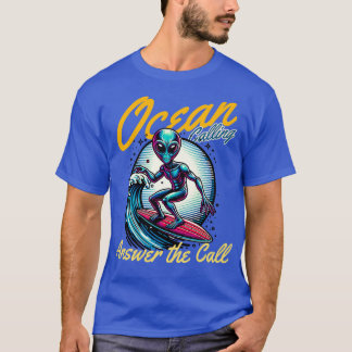 Niedliche Grafik für den täglichen Ozean, der die T-Shirt