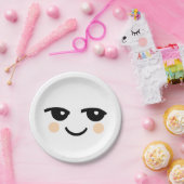 NIEDLICHE GRAFIK KAWAII-FACE-PAPIERPLATTE PAPPTELLER (Party)
