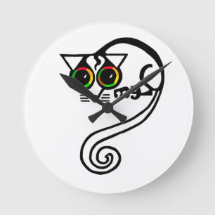 Niedliche Grafik - Leadbeater' POSSUM - Australien Runde Wanduhr