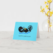 Niedliche Grafik - Meeresspiegel - Naturschutz Karte (Gelbe Blume)