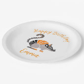 Niedliche Grafik - NUMBAT- Wildtiere - Party Pappteller (Schrägansicht)